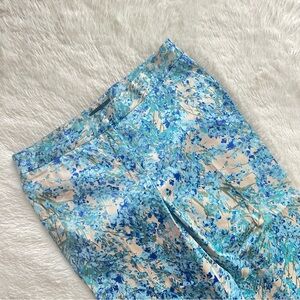 Talbots Signature Floral Ankle Pants - Size 10 - Blue & Turquoise - NWT